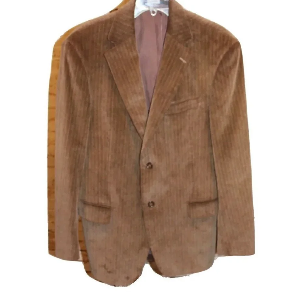 Dockers Brown Corduroy Blazer Men’s 42R Vintage Style Smart Casual Sport Coat